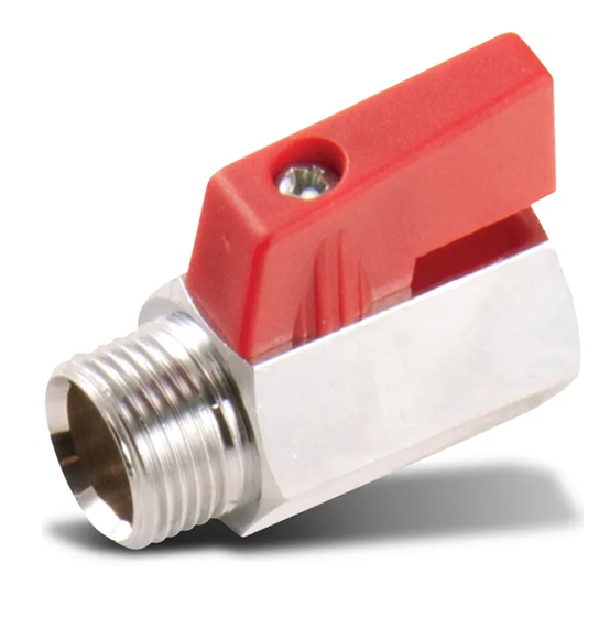 Mini Valve Steel Red Handle 15mm MxF