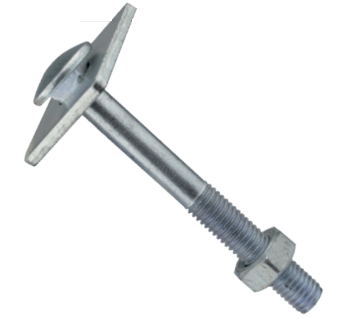 Round Head Bolt with Nut & Washer M10x90mm