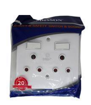 Redisson Wall Switch Socket Metal/Steel White