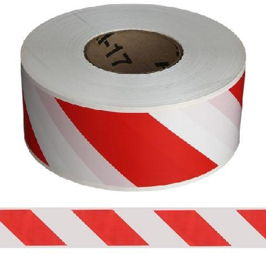 Warning Tape Red & White 300m x 4.8cm