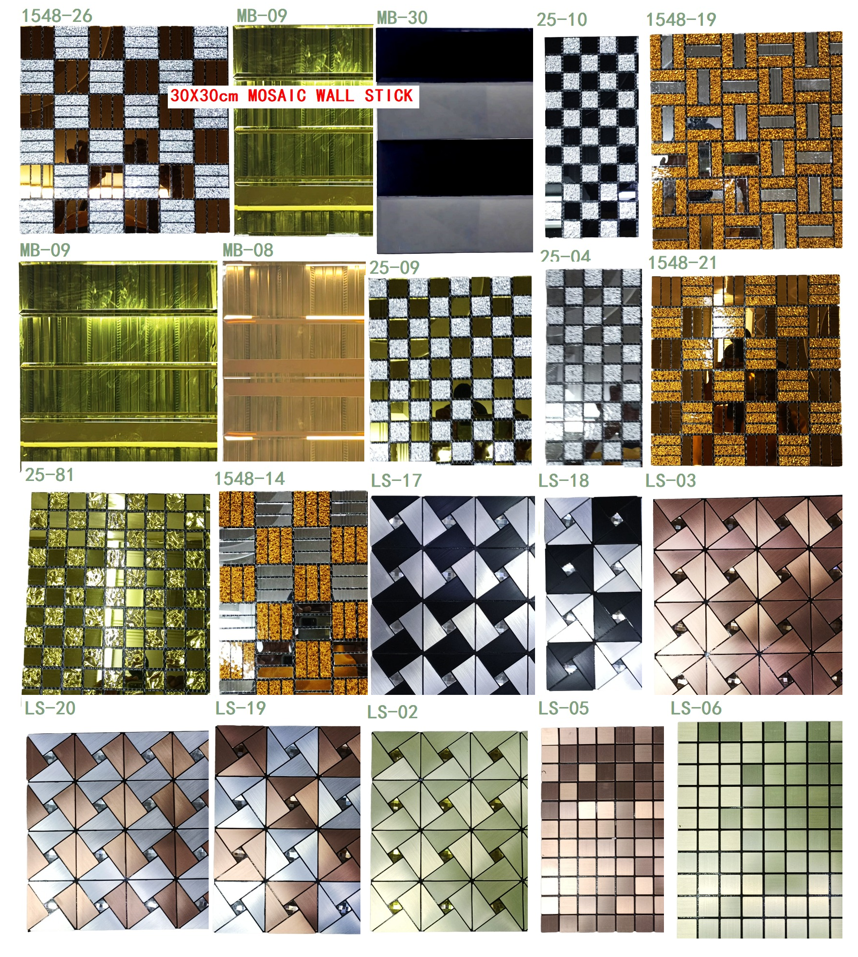 Mosaic Tiles 300mm x 300mm