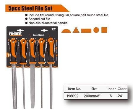 Wood Working File 8" 5 Pcs Set Finder