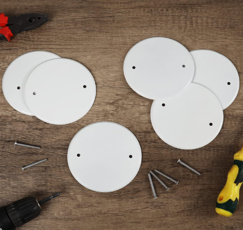 PVC Round LIDs 100's Packet With 2 Screws