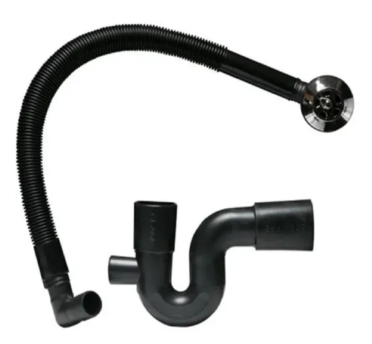 Rubber P Trap 40x40 Bath O/F Complete