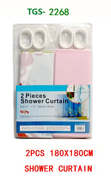 Shower Curtain 2 pec 180x180cm