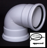 110mm 90deg Short Radius Bend SV Plain Satas